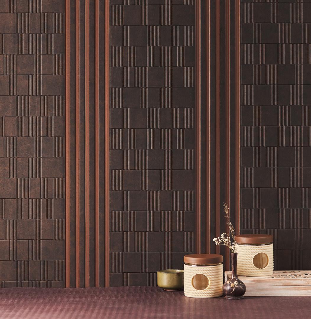 Rang Charcoal Louver Designer Brown 8x1 Ft - Ro 8565