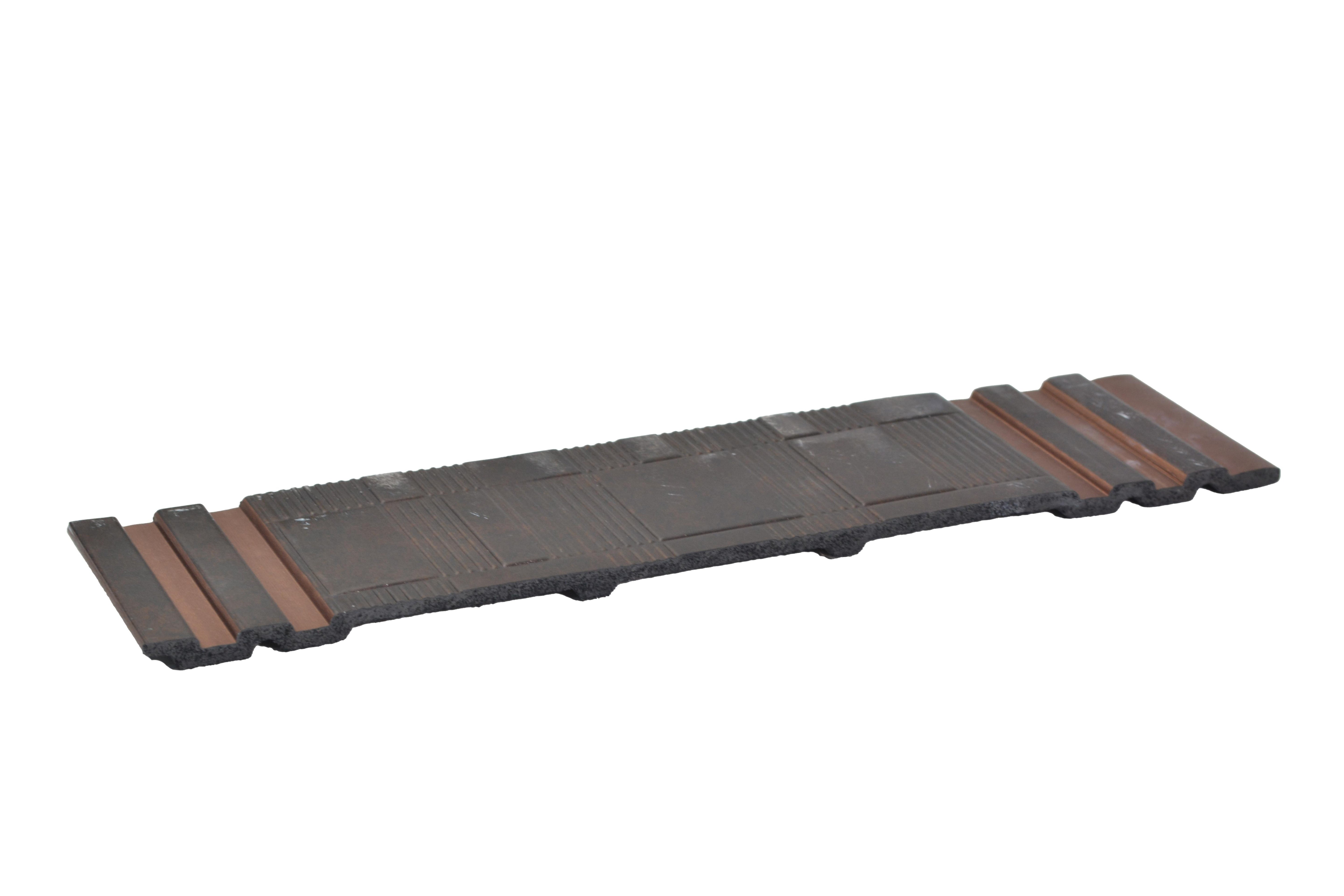 Rang Charcoal Louver Designer Brown 8x1 Ft - Ro 8565