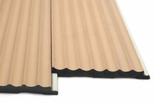 Plain Solids Charcoal Louver Colors Brown 8x0.33 Ft - Pn 00628