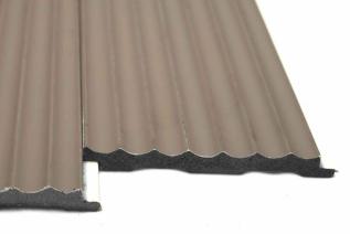 Plain Solids Charcoal Louver Colors Brown 8x0.33 Ft - Pn 00631