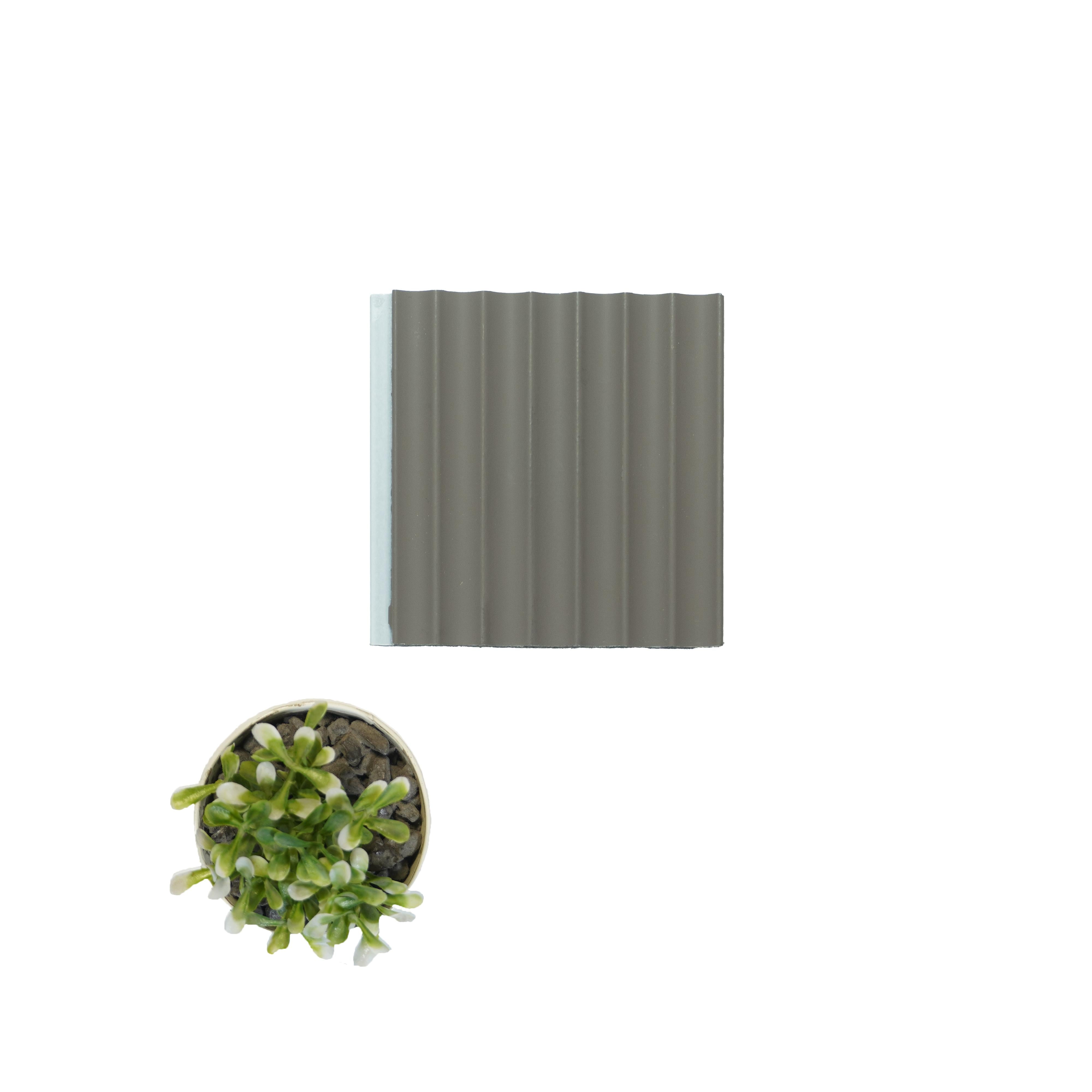 Plain Solids Charcoal Louver Colors Brown 8x0.33 Ft - Pn 00631