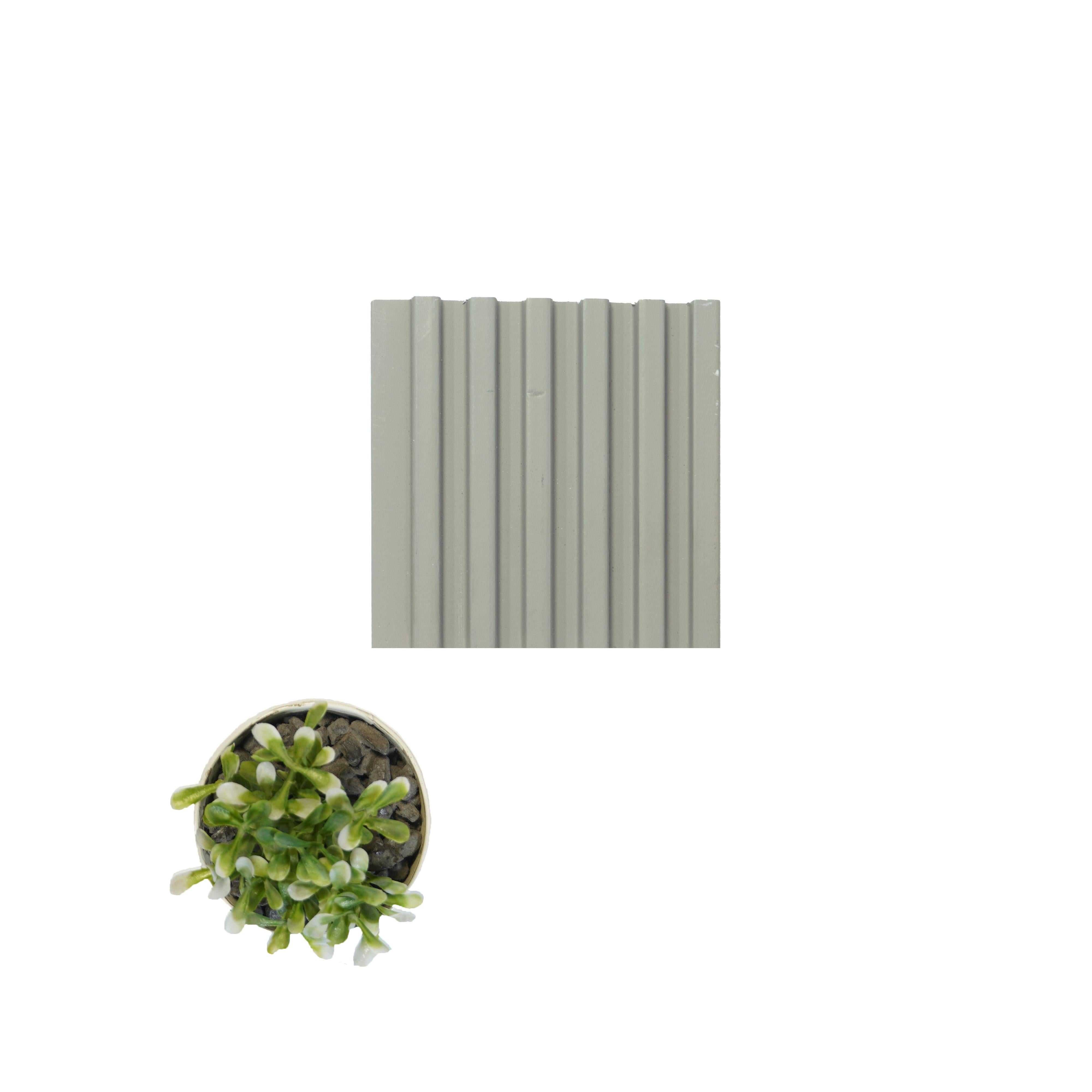 Plain Solids Charcoal Louvers Panel Colors Brown 8x0.33 Ft - Pn 00636