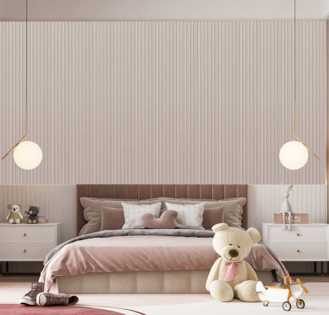 Plain Solids Charcoal Louvers Panel Colors Brown 8x0.33 Ft - Pn 00636