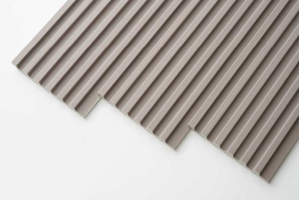 Plain Solids Charcoal Louvers Panel Colors Brown 8x0.33 Ft - Pn 00636