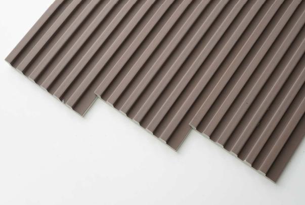 Plain Solids Brown Colour Charcoal Louver Colors 8x0.33 Ft - Pn 00641