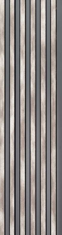 Brown Stone Charcoal Louvers Panel Marble & 8x0.33 Ft - Pn 00637
