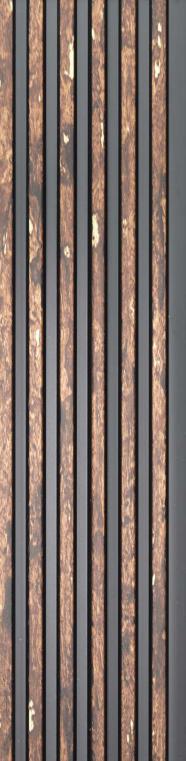 Brown Stone Charcoal Louvers Panel Marble & 8x0.33 Ft - Pn 00639