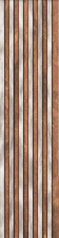 Brown Stone Charcoal Louvers Panel Marble & 8x0.33 Ft - Pn 03360