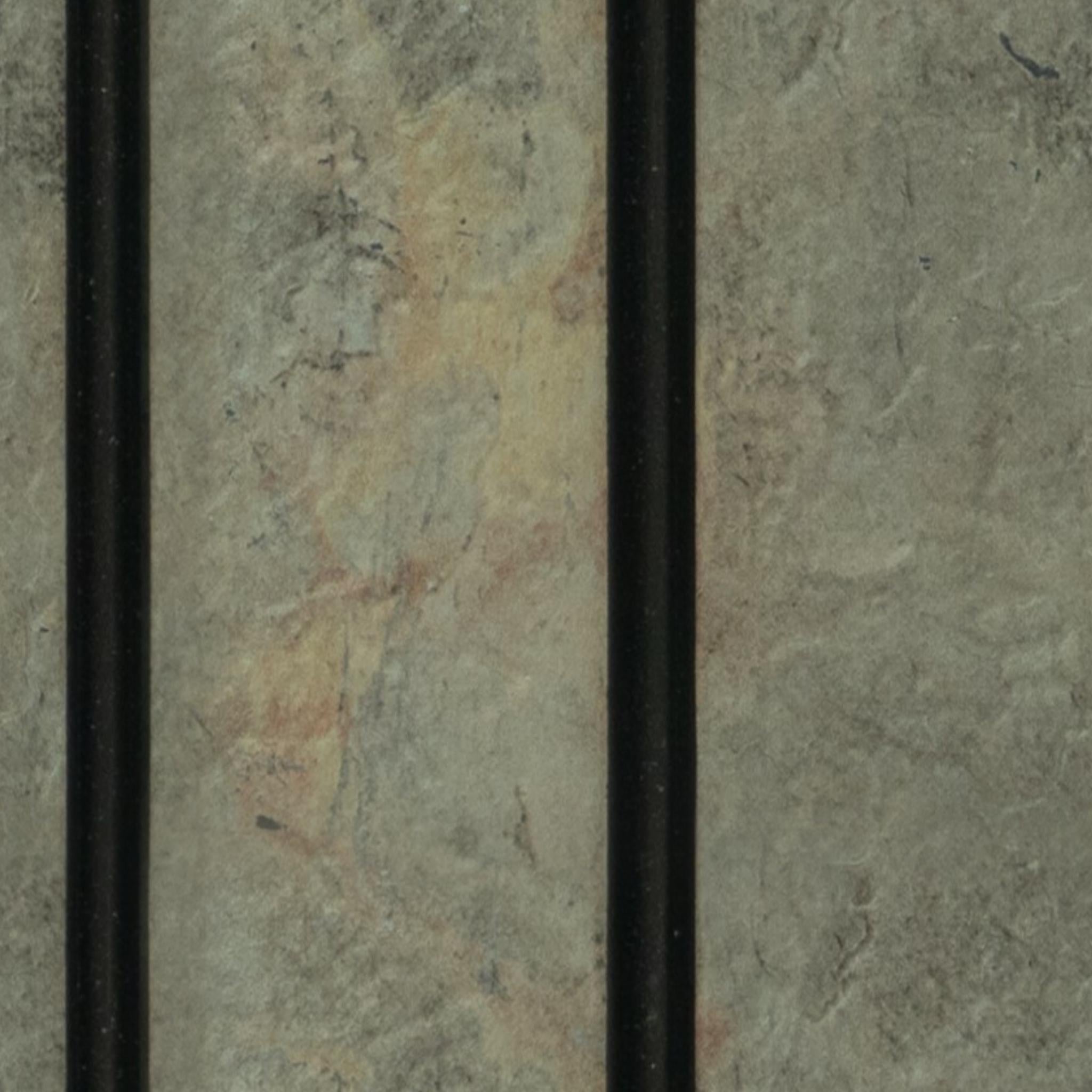 Brown marble louver with stone texture and dark vertical slats showcasing natural veining and subtle color variations.
