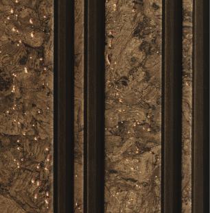 Brown Stone Charcoal Louvers Marble & 8x0.39 Ft - Pn 00833