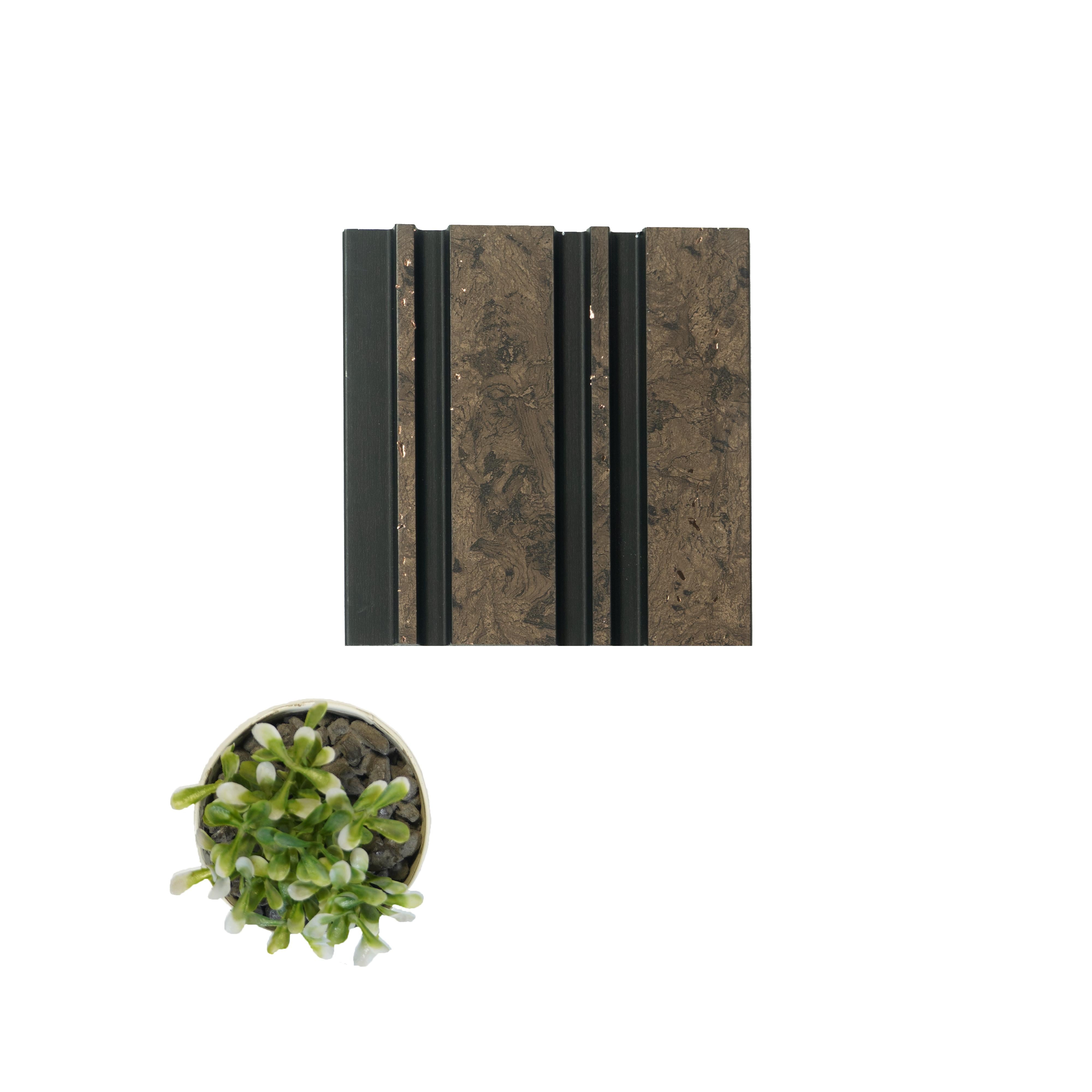 Brown Stone Charcoal Louvers Marble & 8x0.39 Ft - Pn 00833