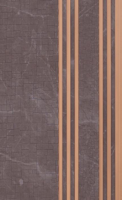 Brown Stone Charcoal Louvers Panel Marble & 8x1 Ft - Ed 9104