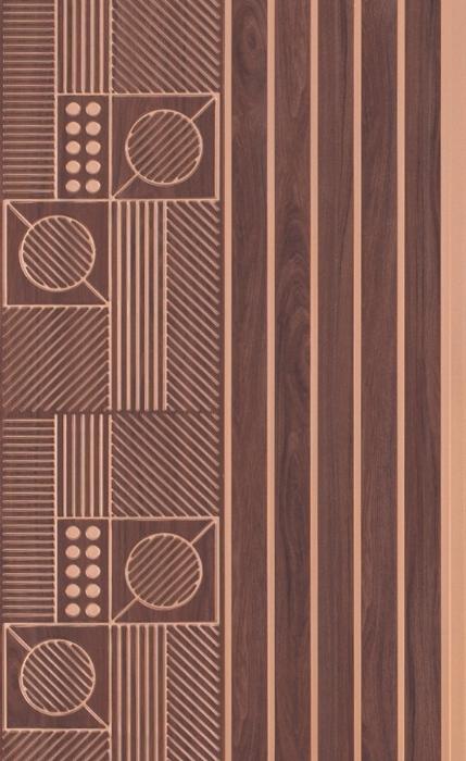 Brown Stone Charcoal Louvers Panel Marble & 8x1 Ft - Ed 9123