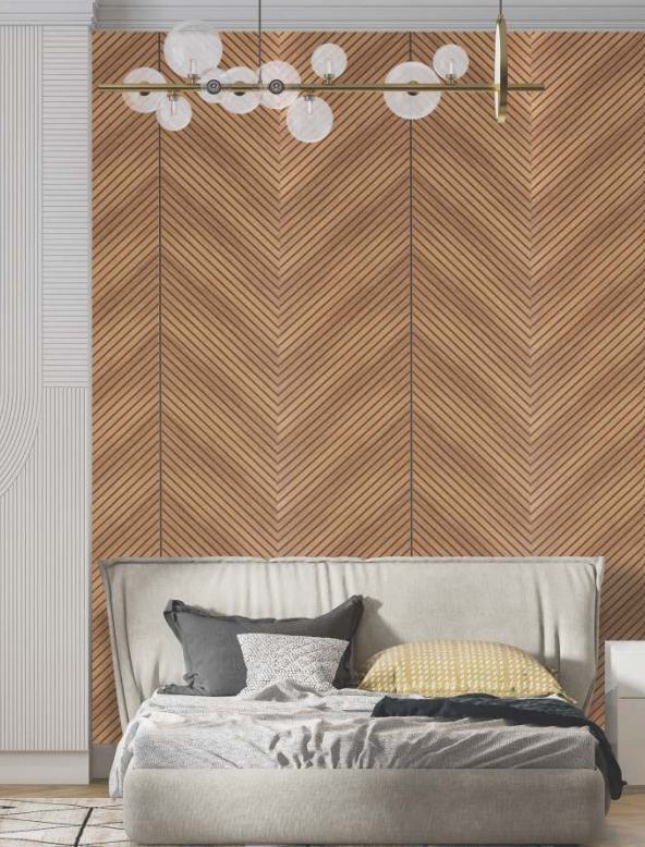 Brown Wood Charcoal Louvers 9.5x1 Ft - Rc 11101