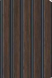 Brown Wood Charcoal Louvers 9.5x1 Ft - Rc 1116