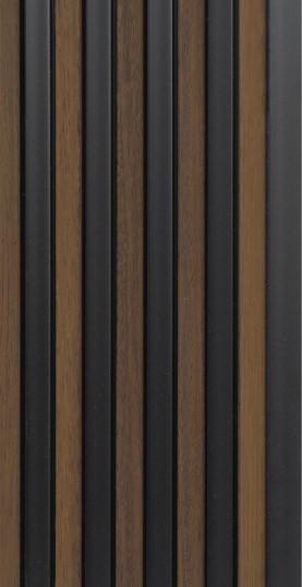 Brown Wood Finish Charcoal Louver/Panel 8x0.41 ft wood Brown 4001