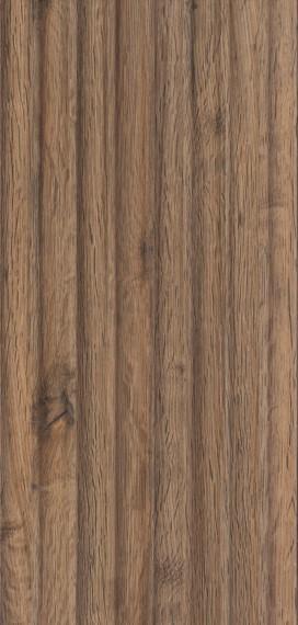Brown Wood Finish Charcoal Louvers Panel 8x0.41 Ft - 4032