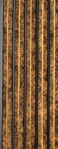 Brown Wood Finish Charcoal Louvers Panel 8x0.41 Ft - 4522