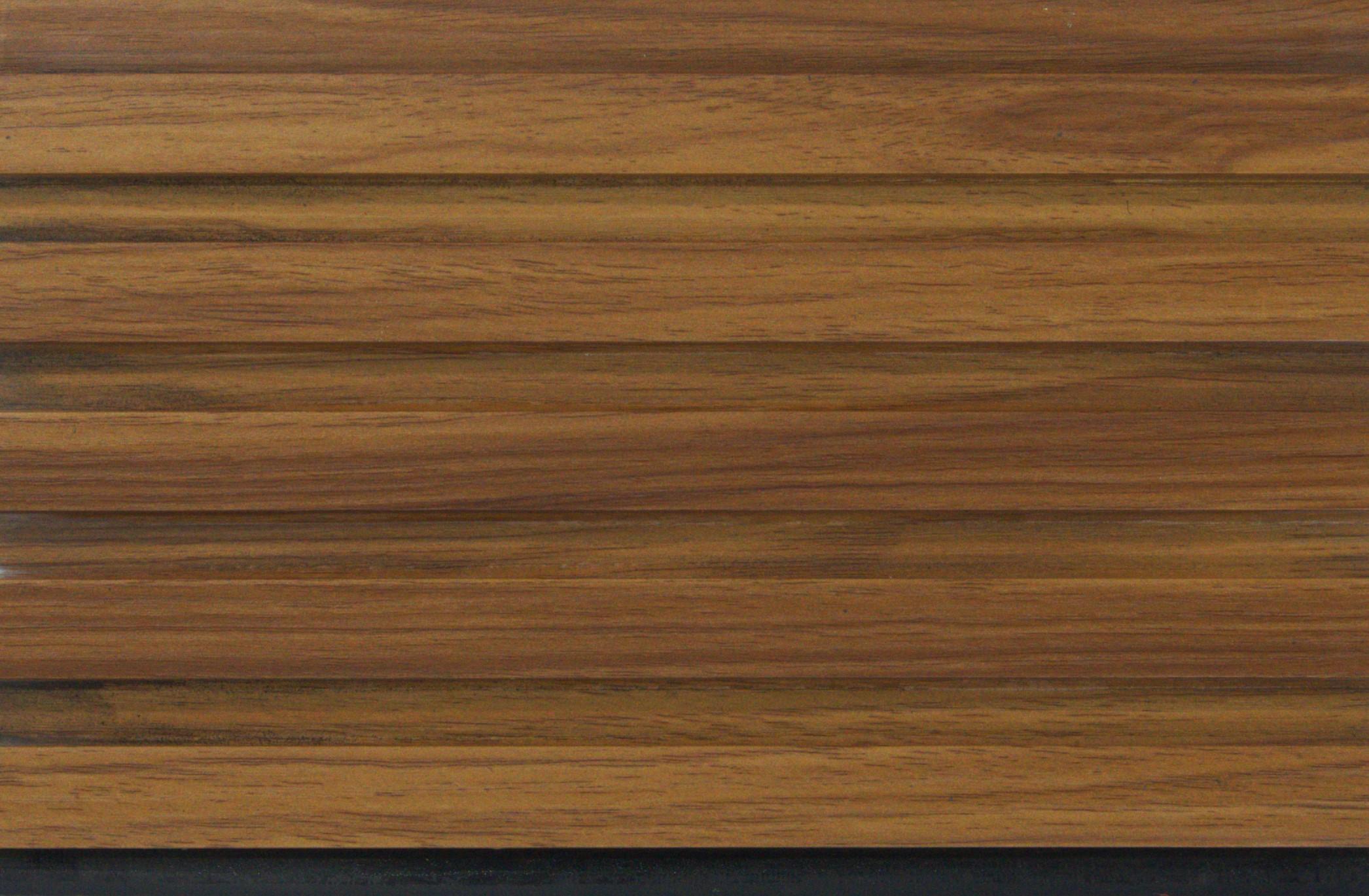 Brown Wood Pvc Louvers Panel 10x0.5 Ft - 53108