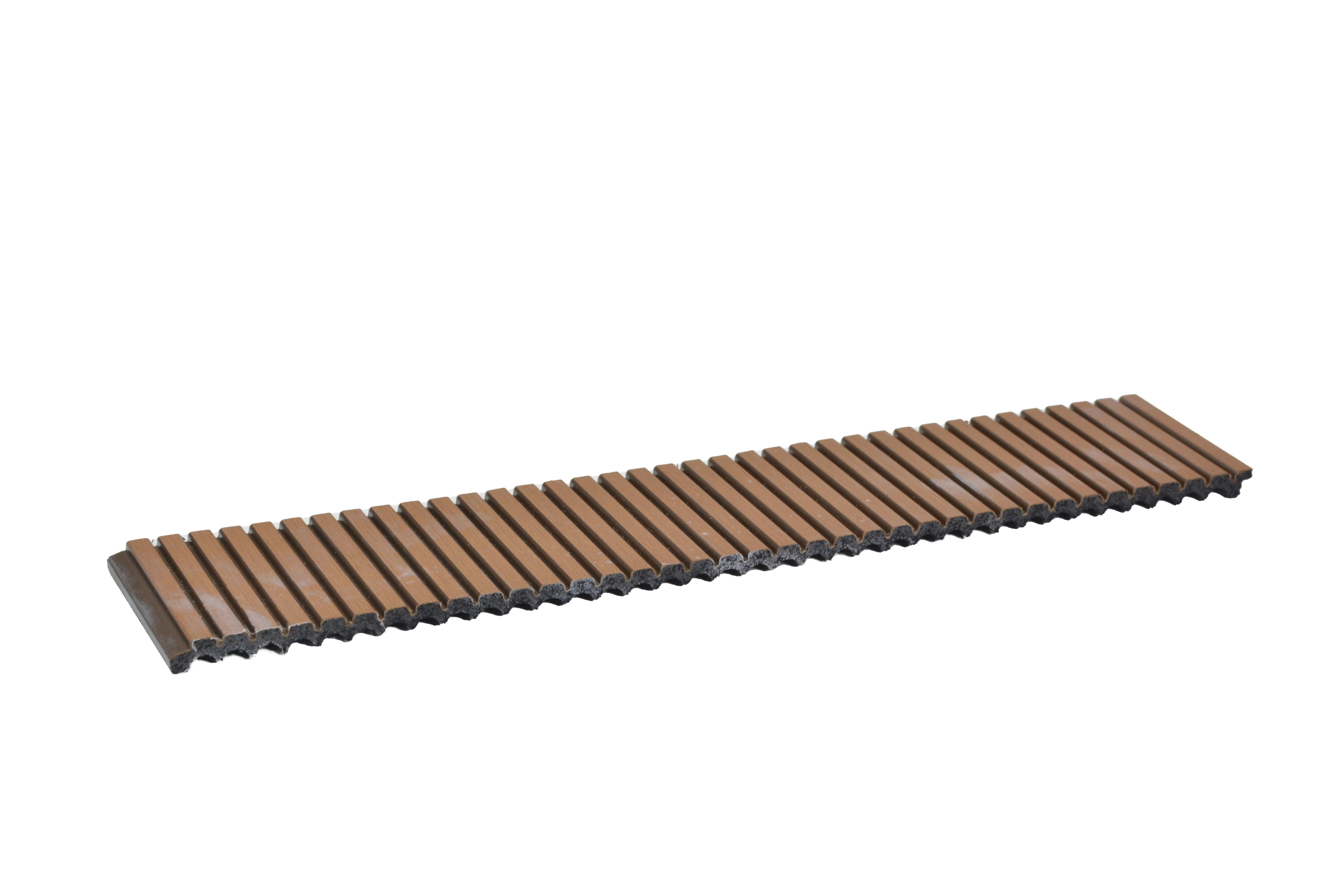 Rang Charcoal Louver Wood Brown 8x1 Ft - Ra 8103