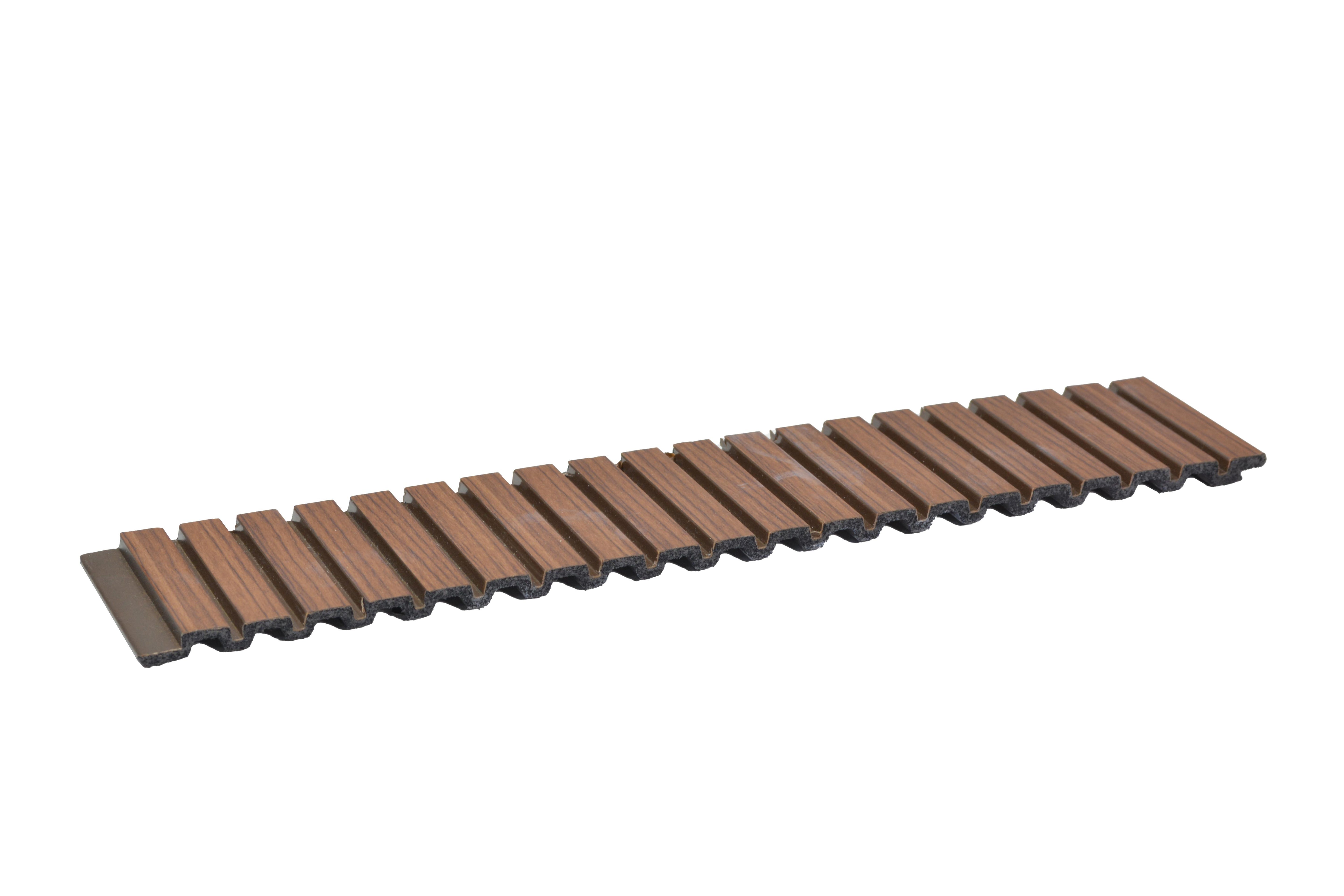 Rang Charcoal Louver Wood Brown 8x1 Ft - Ra 8110