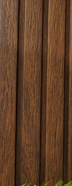 Premium Charcoal Panel Wood Louvers Brown 8x0.1 Ft - Pn 03483
