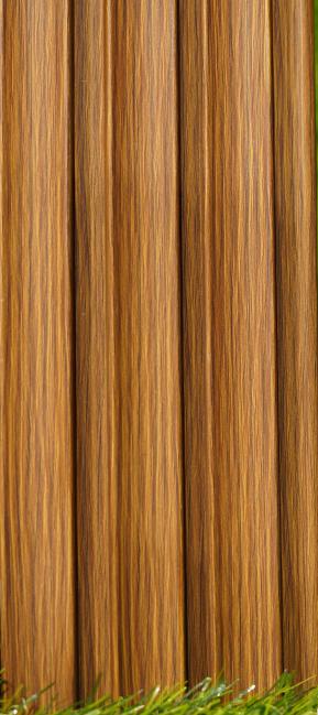 Premium Charcoal Panel Wood Louvers Brown 8x0.1 Ft - Pn 03492