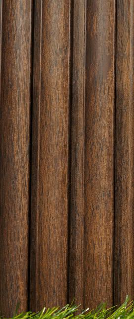 Premium Charcoal Panel Wood Louvers Brown 8x0.1 Ft - Pn 03493