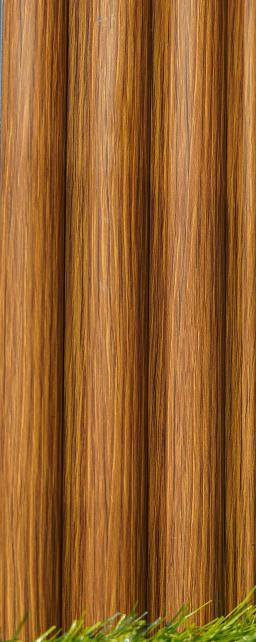 Premium Charcoal Panel Wood Louvers Brown 8x0.1 Ft - Pn 03502