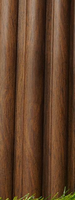 Premium Charcoal Panel Wood Louvers Brown 8x0.1 Ft - Pn 03503