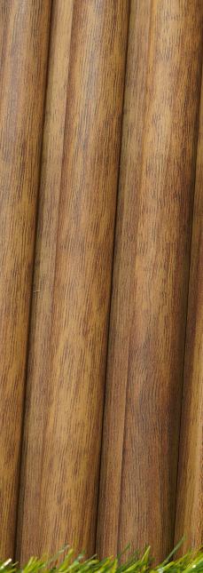 Premium Charcoal Panel Wood Louvers Brown 8x0.1 Ft - Pn 03504