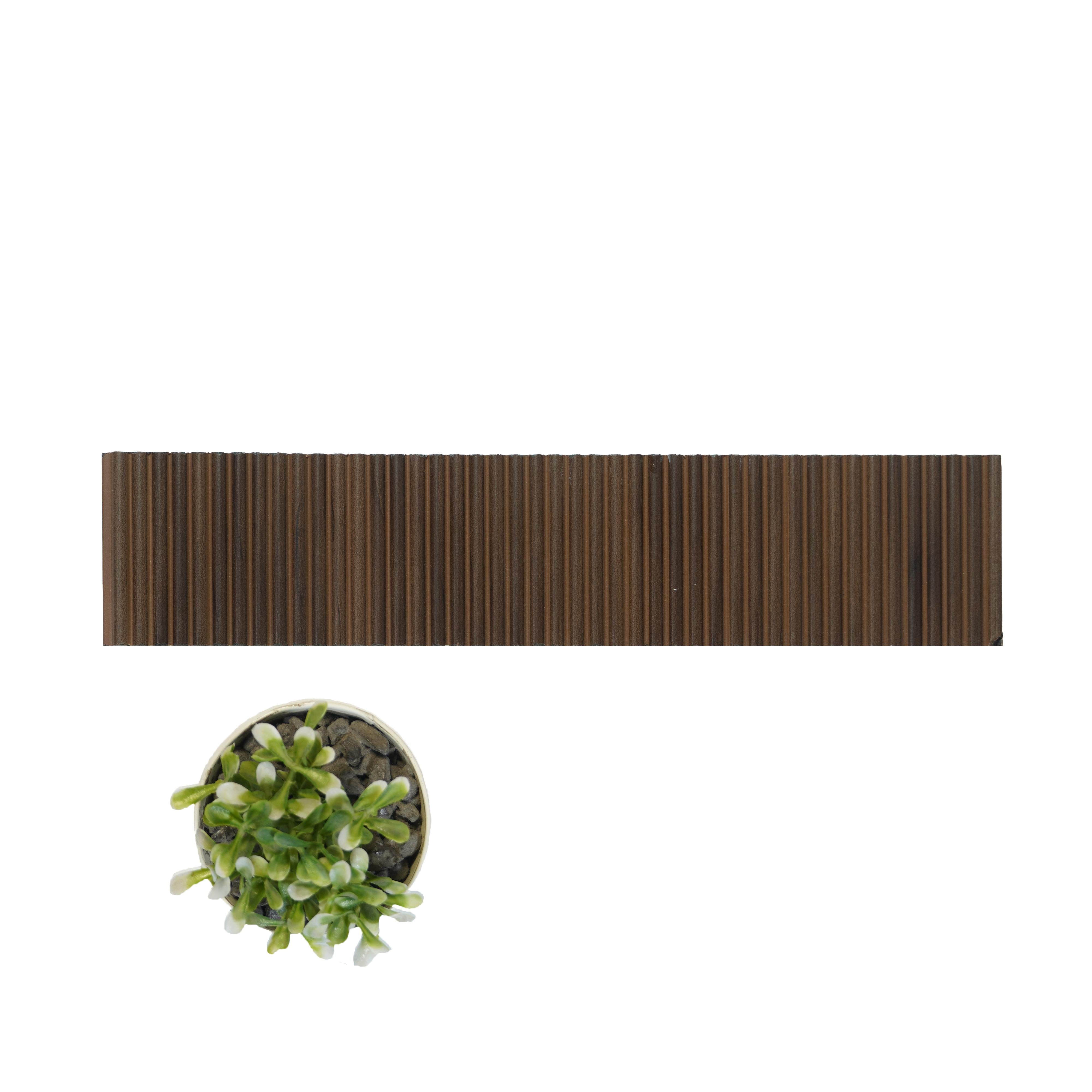 Brown Wooden Charcoal Louver Wood 8x1 Ft - Pn 00741