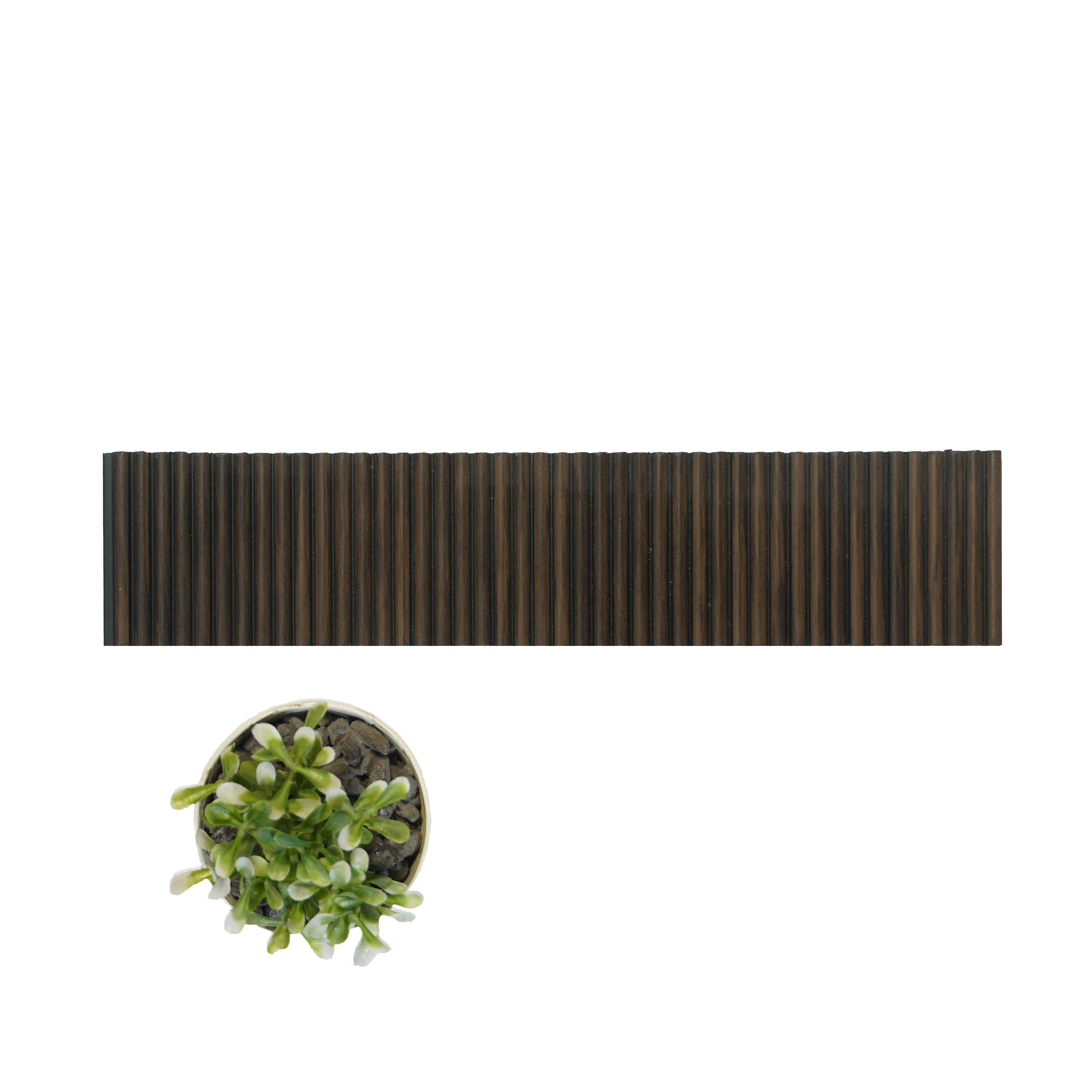 Wooden Charcoal Louver Wood Brown 8x1 Ft - Pn 00749