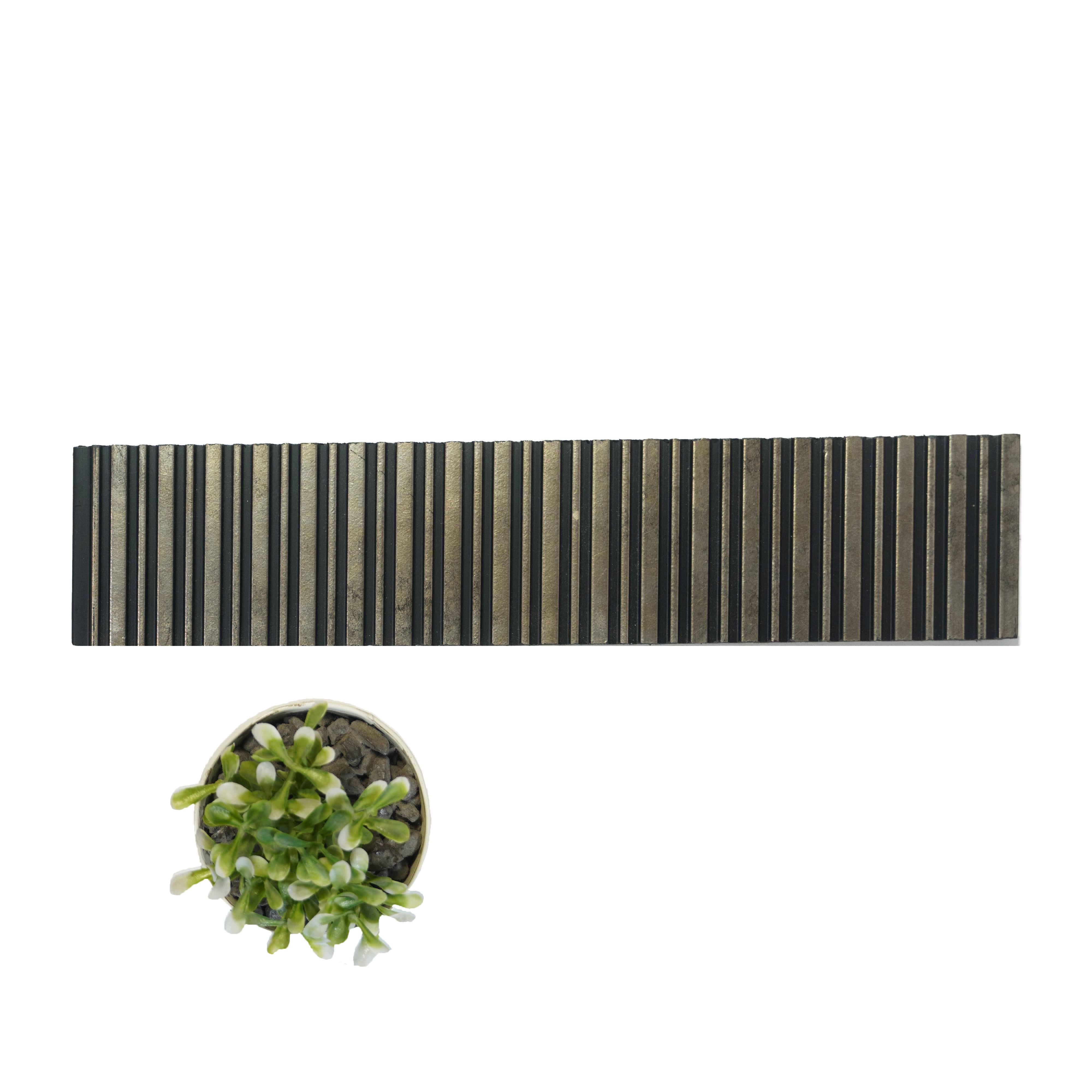 Brown Wooden Charcoal Louver Wood 8x1 Ft - Pn 00753