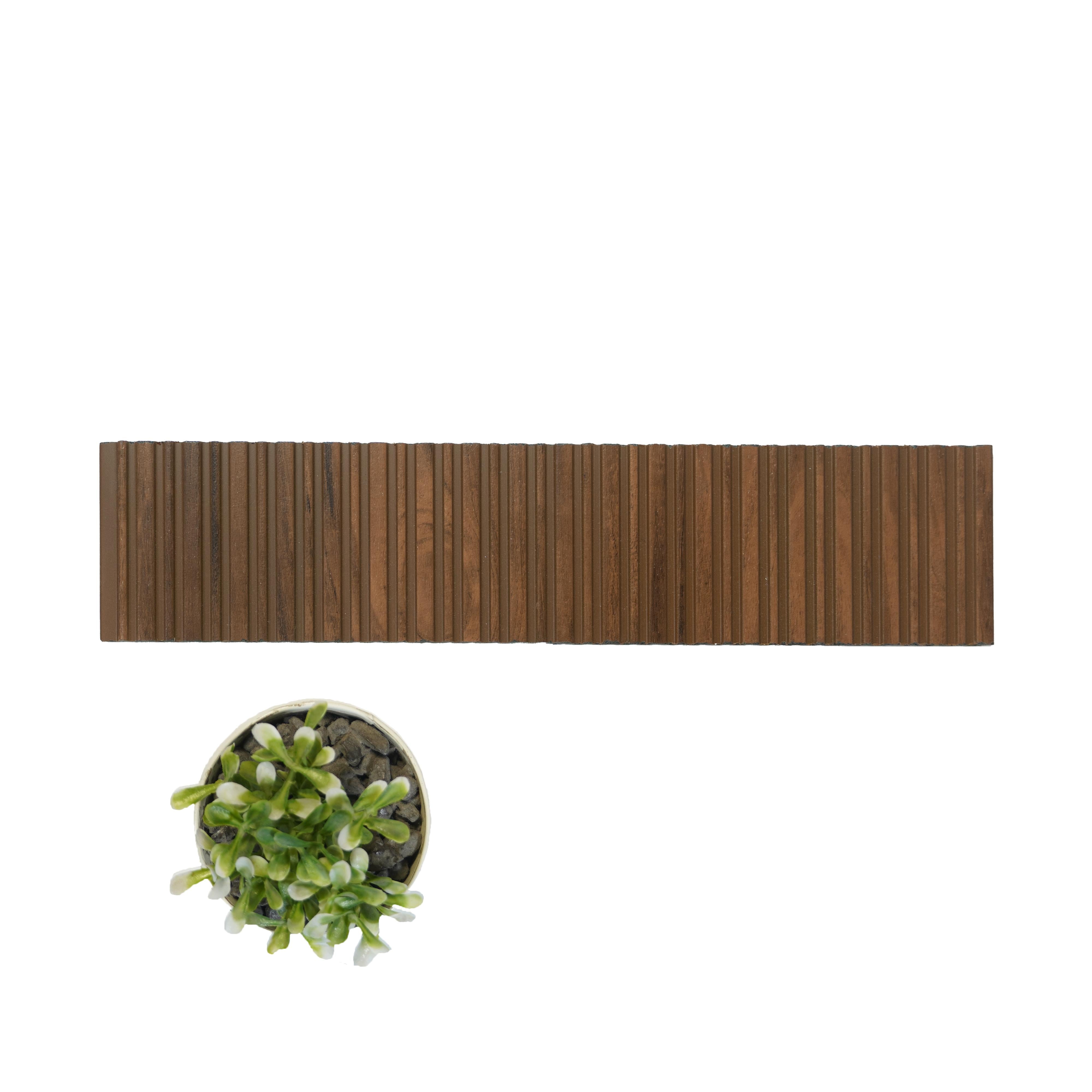 Brown Wooden Charcoal Louver Wood 8x1 Ft - Pn 00755
