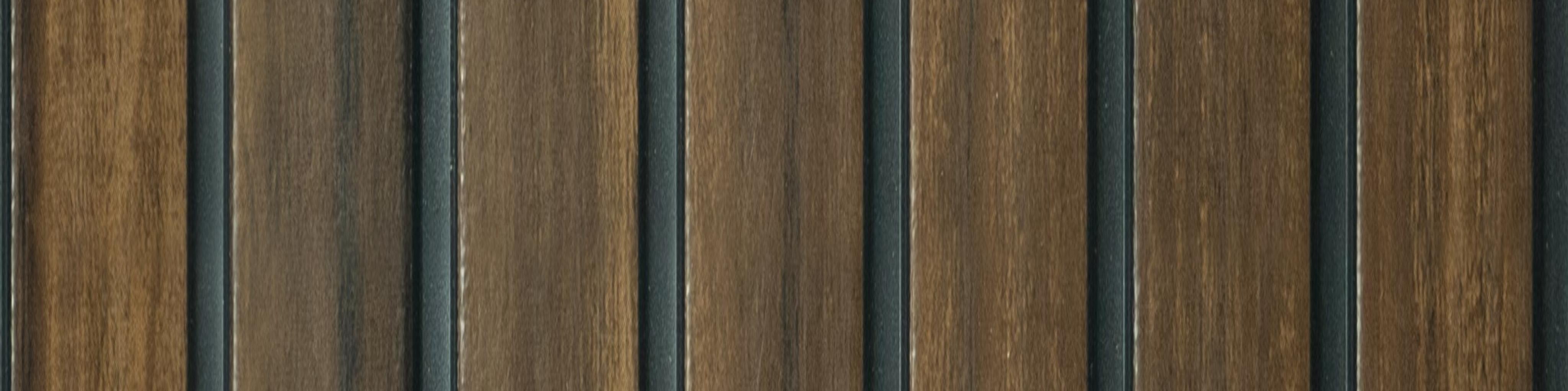 Wooden Charcoal Louver Wood Brown 8x1 Ft - Pn 00769