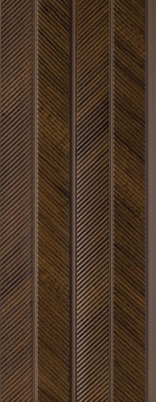 Premium Charcoal Panel Wood Louvers Brown 8x0.39 Ft - Pn 05272