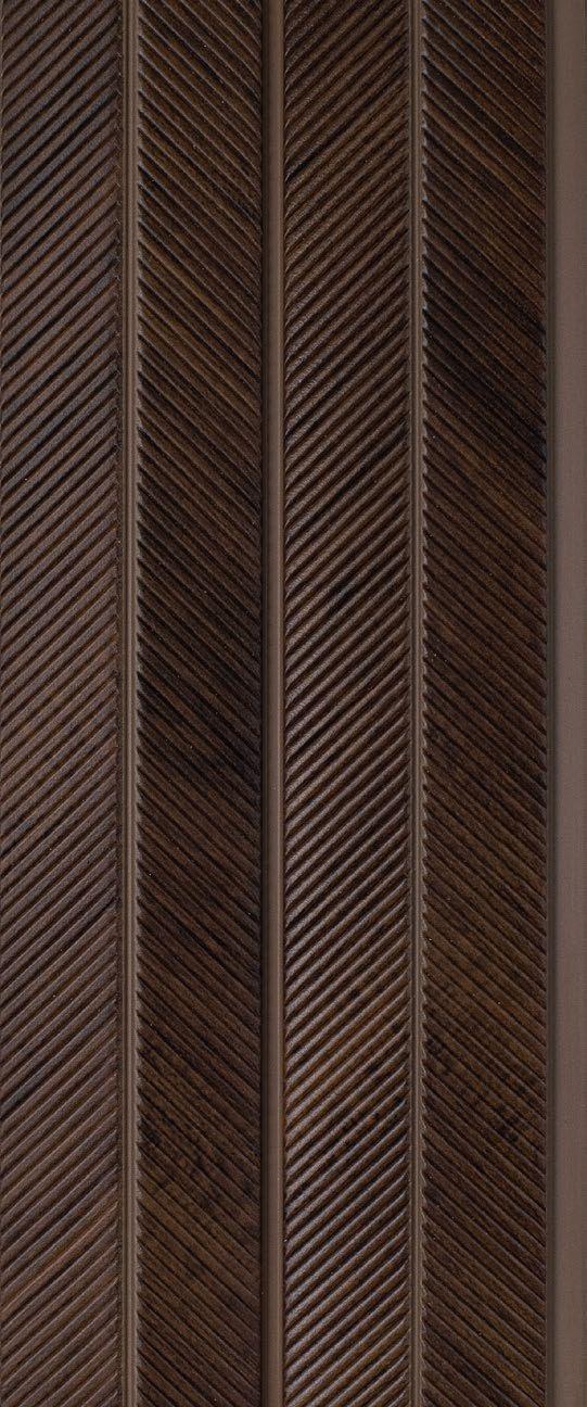 Premium Charcoal Panel Wood Louvers Brown 8x0.39 Ft - Pn 05273