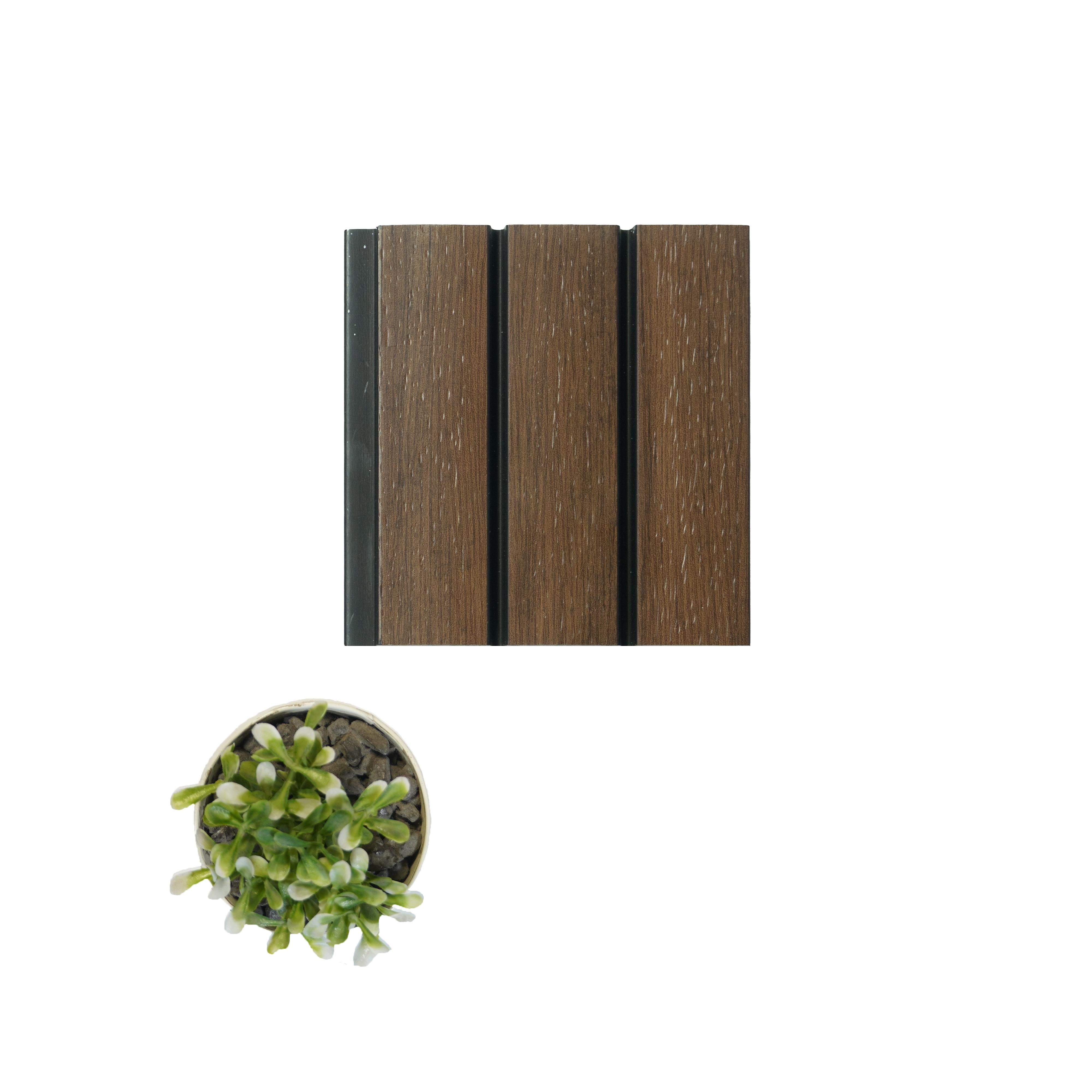 Brown Wooden Charcoal Louver Wood 8x0.39 Ft - Wl 1234