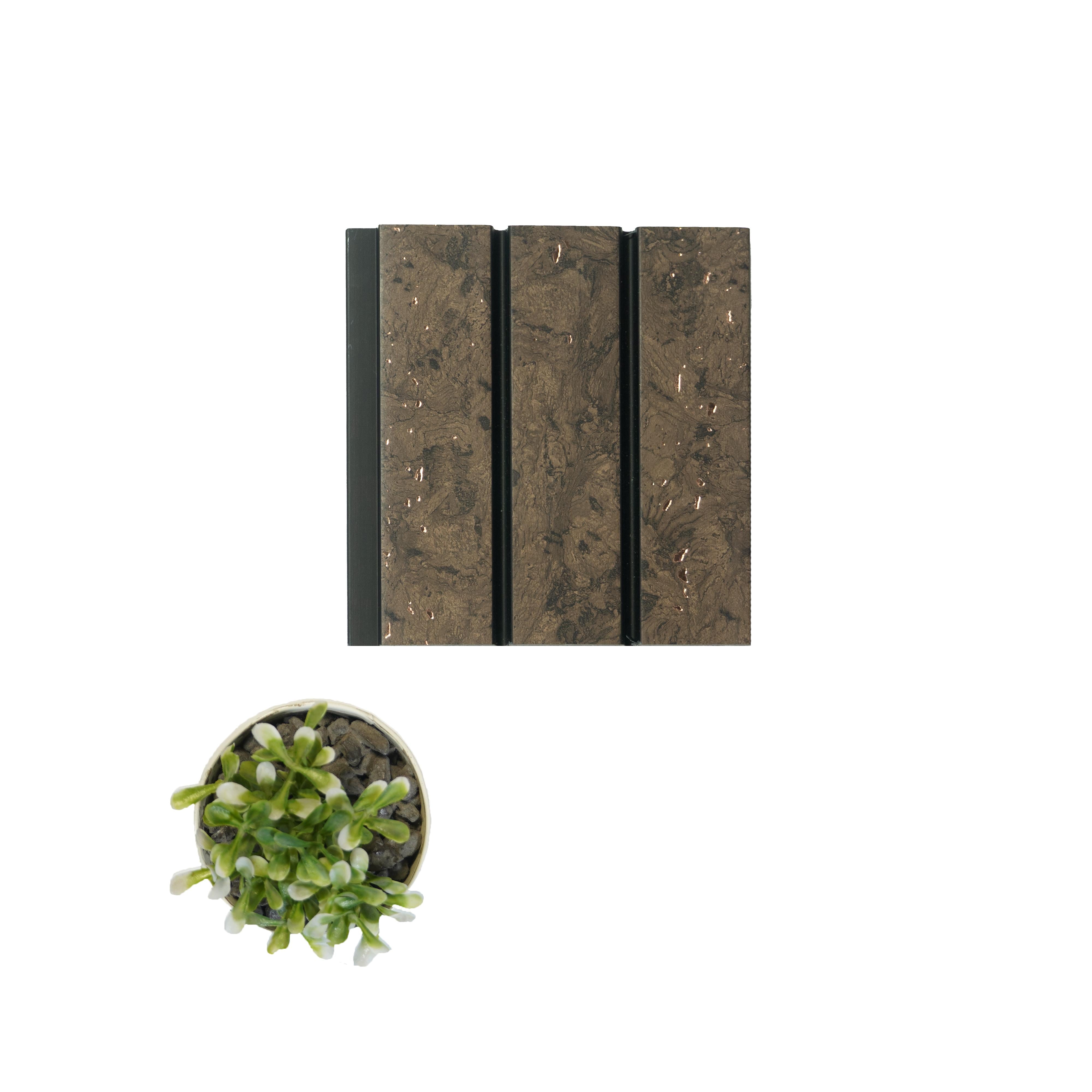 Brown Wooden Charcoal Louver Wood 8x0.39 Ft - Wl 1475