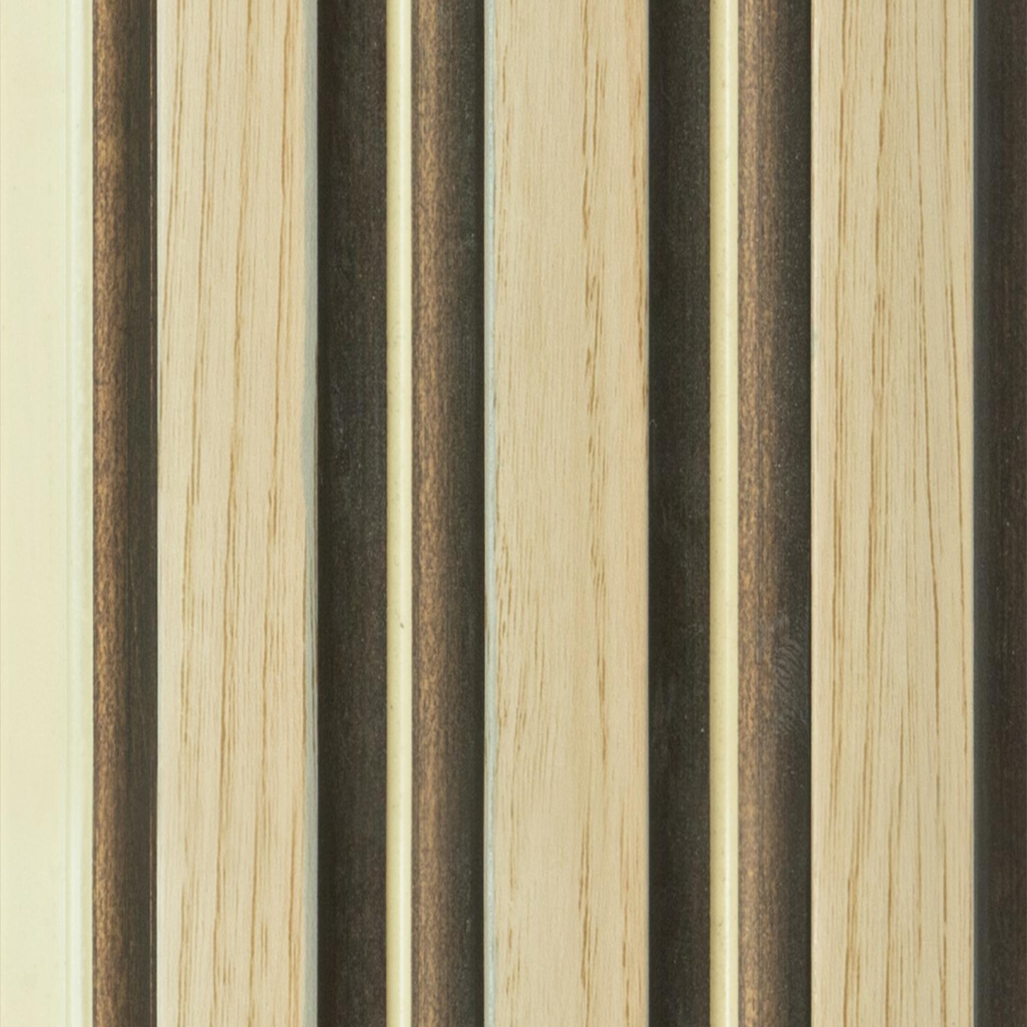 Brown Wooden Charcoal Louver Wood 8x0.39 Ft - Wl 1611