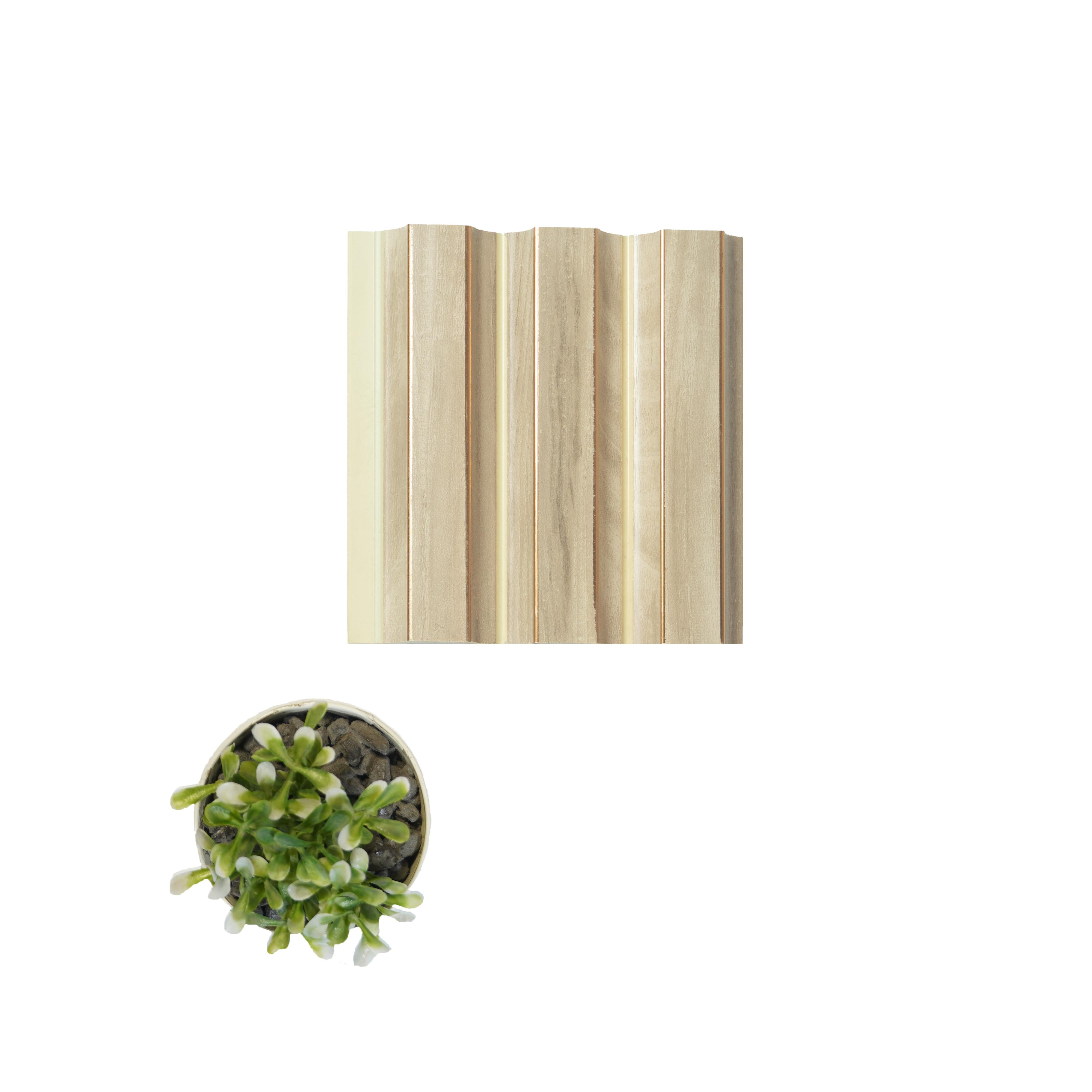 Brown Wooden Charcoal Louver Wood 8x0.39 Ft - Wl 1612