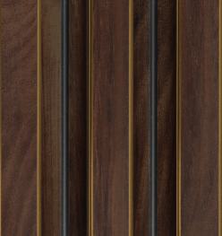 Wooden Charcoal Louver Wood Brown 8x0.39 Ft - Wl 1613