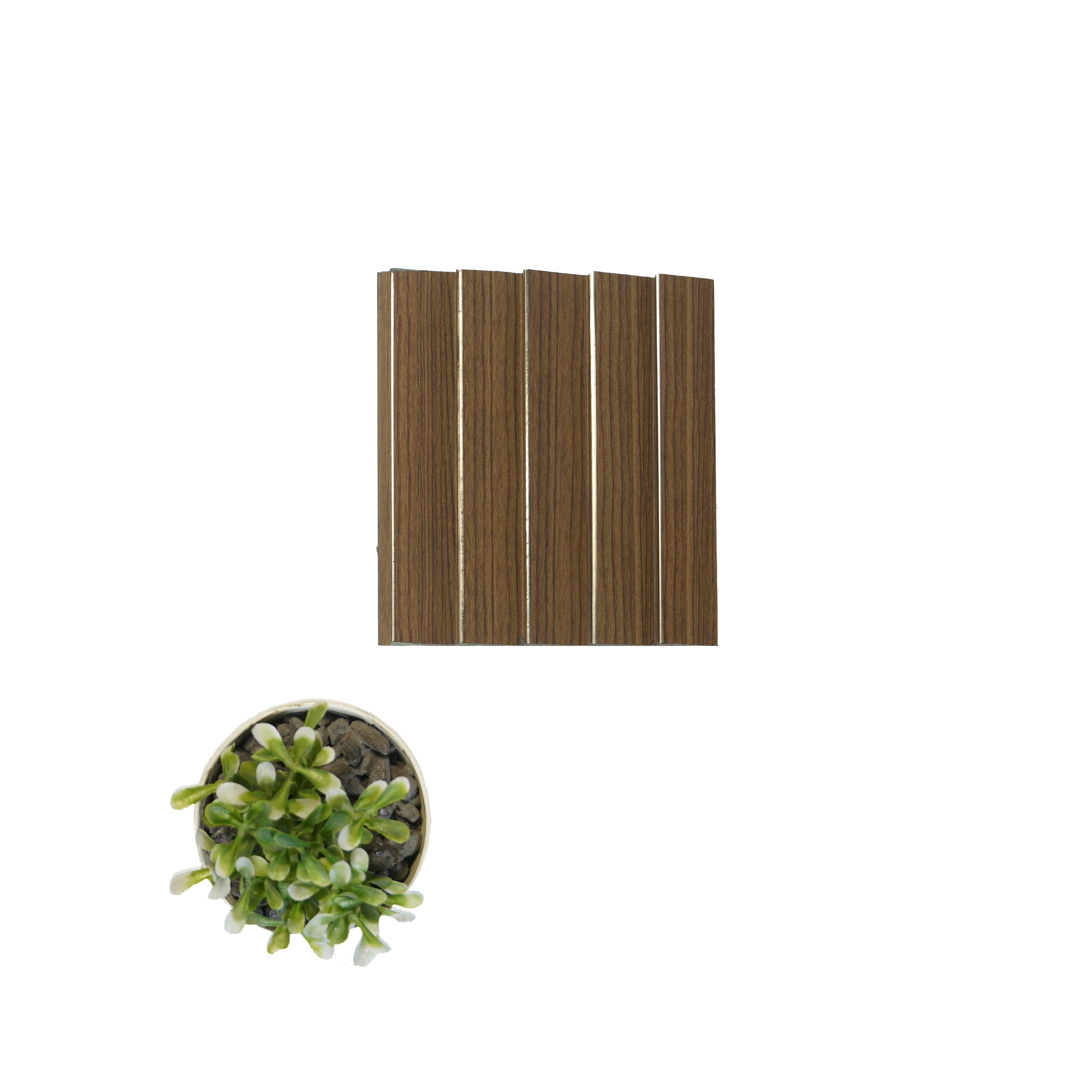 Brown Wooden Charcoal Louver Wood 8x0.39 Ft - Wl 1622