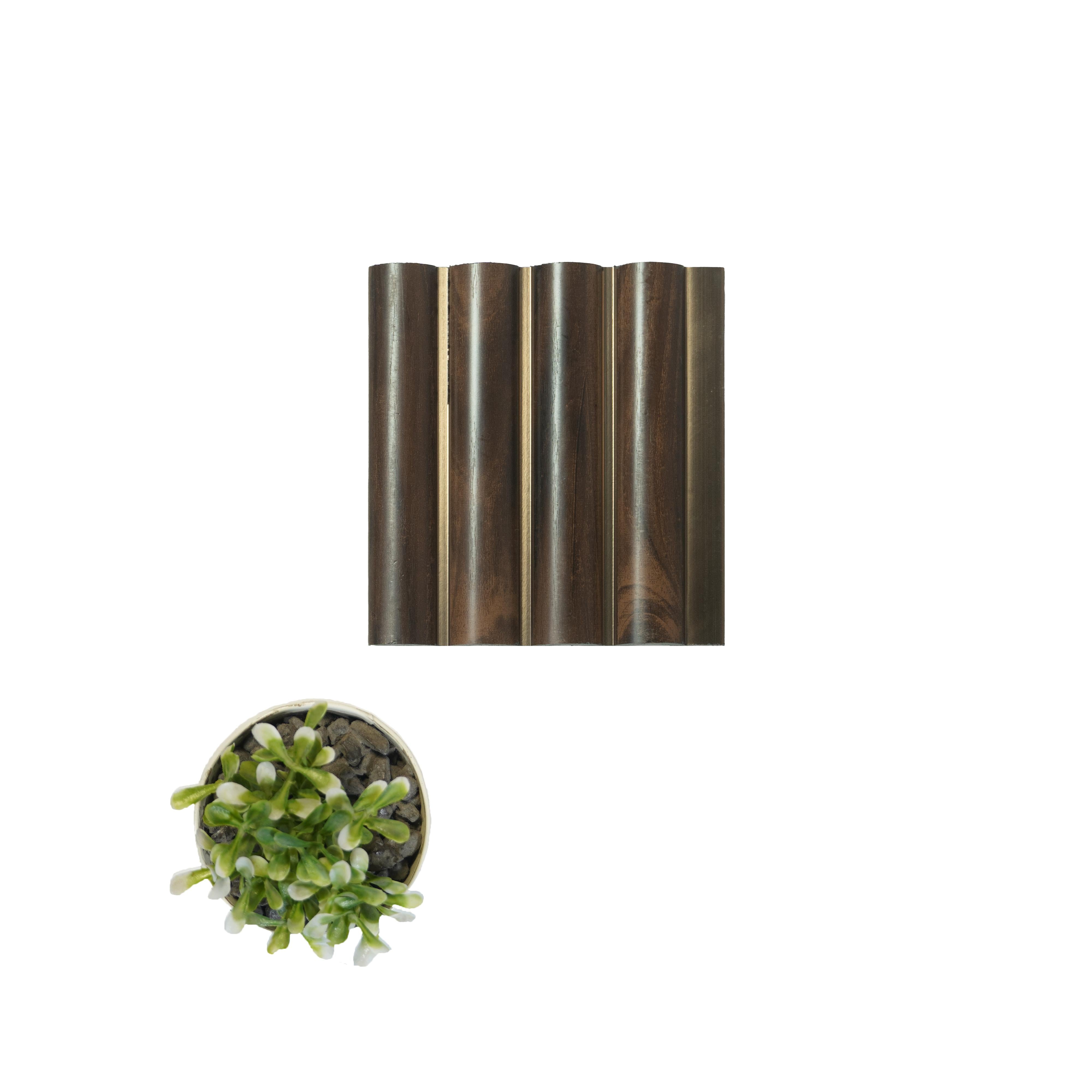 Brown Wooden Charcoal Louver Wood 8x0.39 Ft - Wl 1624