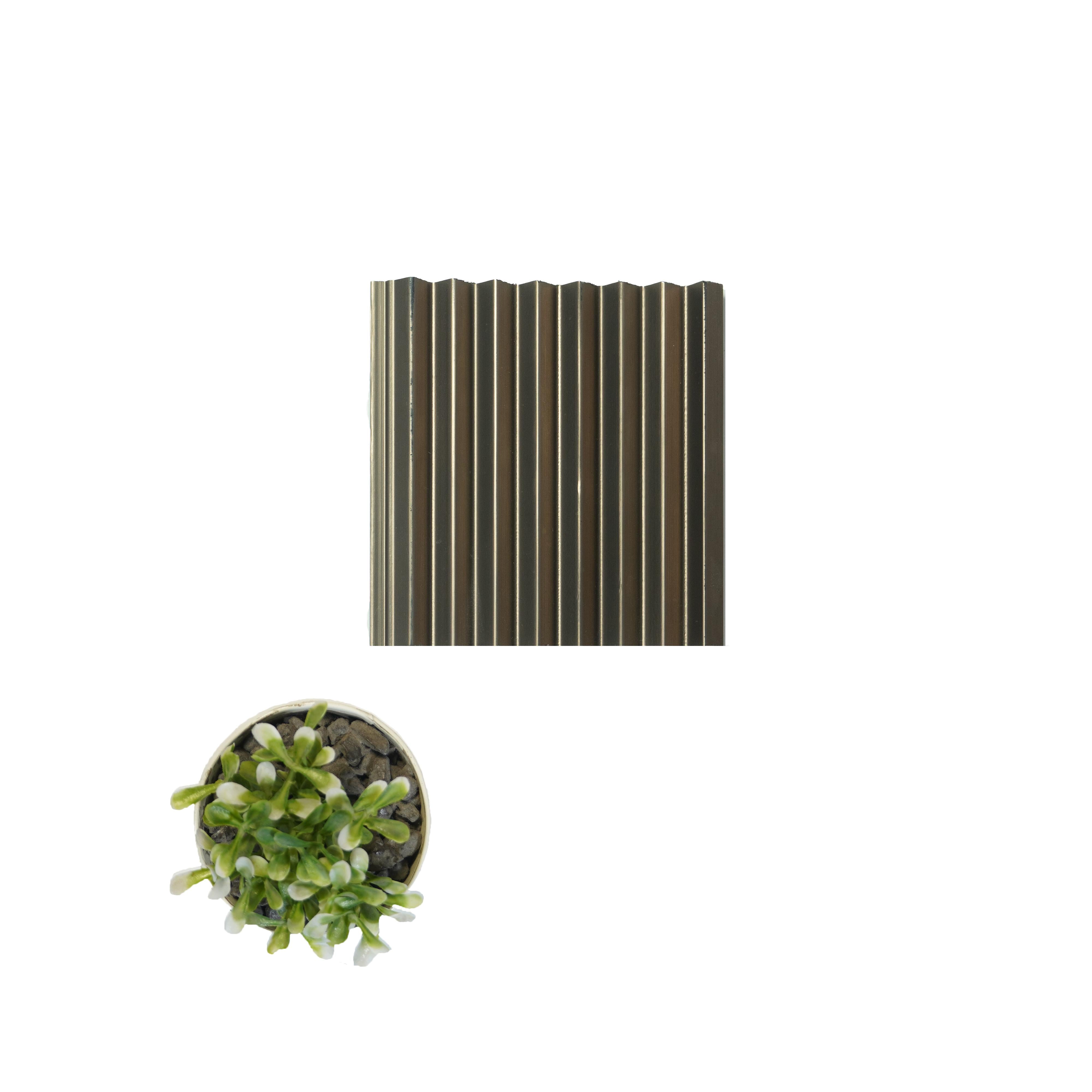 Wooden Charcoal Louver Wood Brown 8x0.39 Ft - Wl 1632