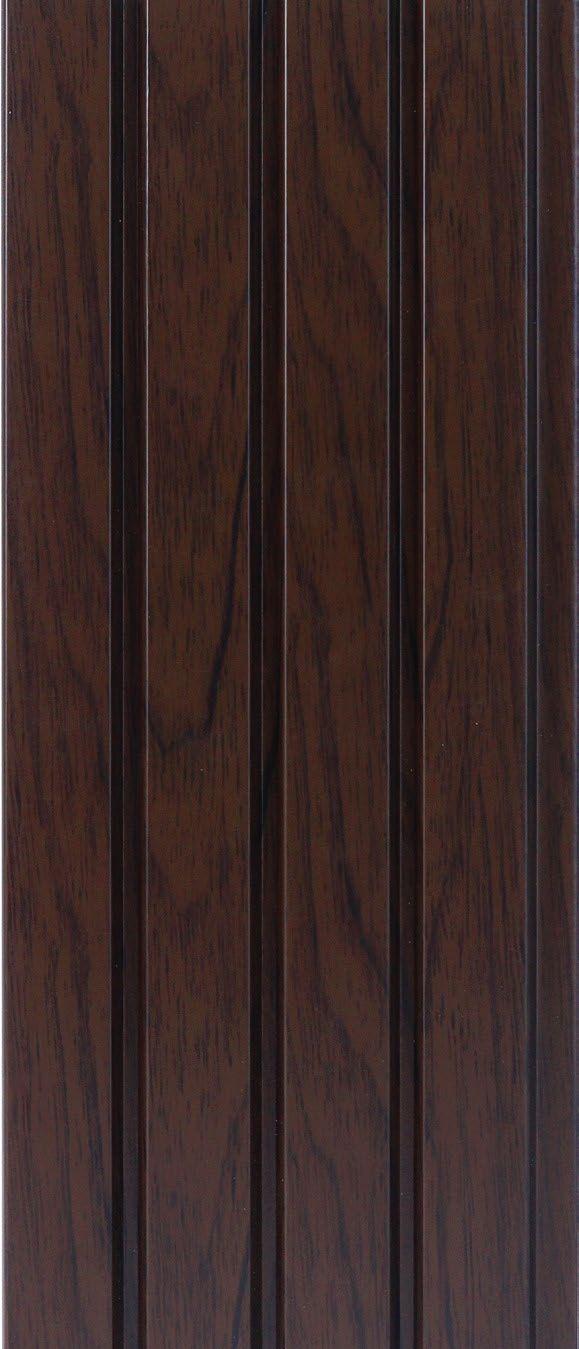 Premium Charcoal Panel Wood Louvers Brown 8x0.41 Ft - Pn 05278