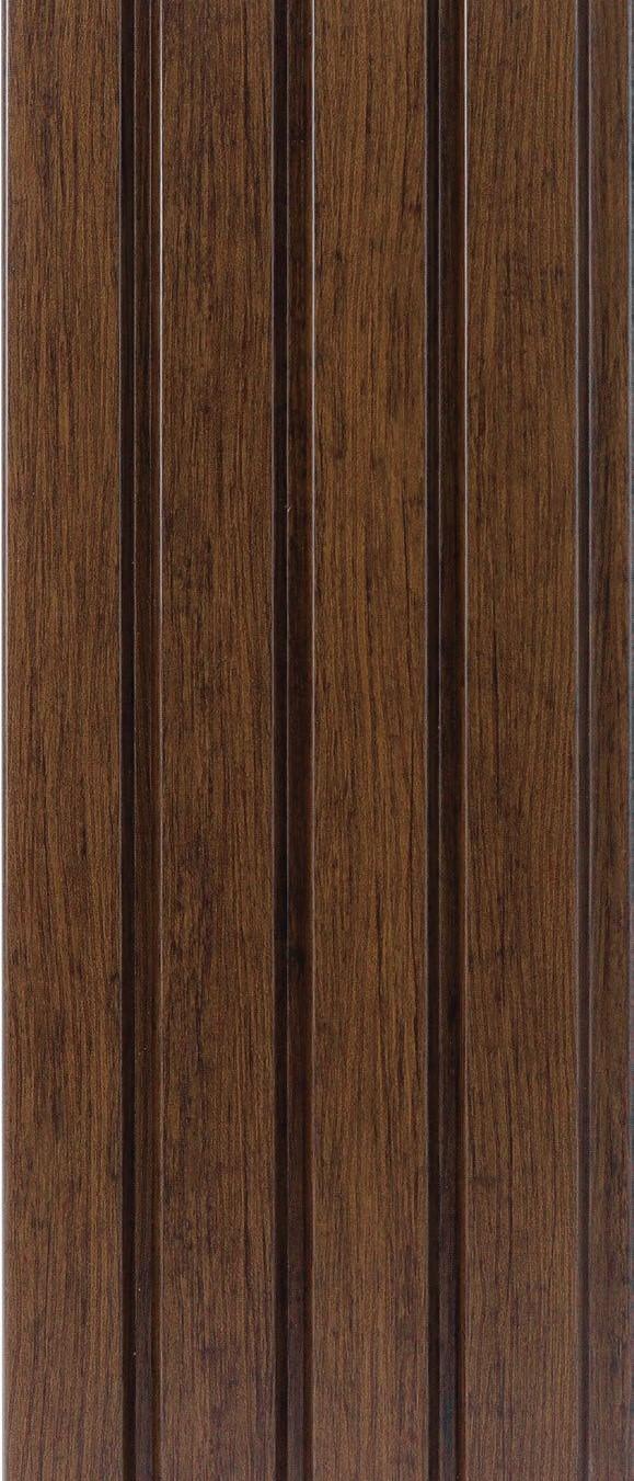 Premium Charcoal Panel Wood Louvers Brown 8x0.41 Ft - Pn 05279