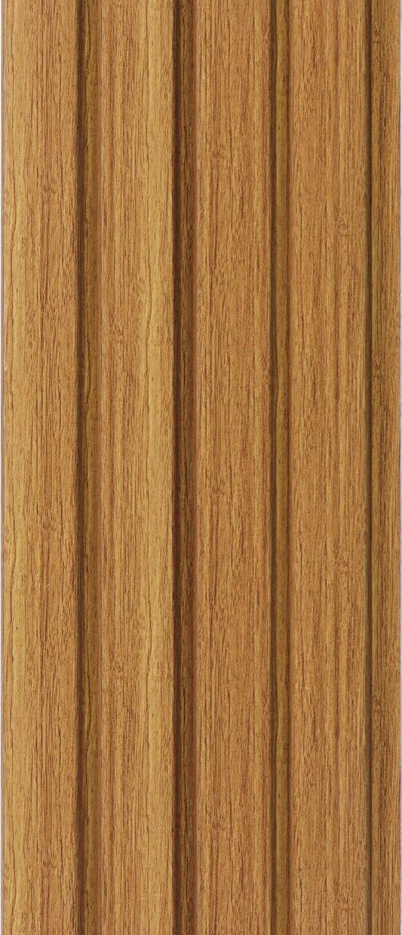 Premium Charcoal Panel Wood Louvers Brown 8x0.41 Ft - Pn 05284