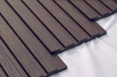 Premium Charcoal Panel Wood Louvers Brown 8x0.4 Ft - Pn 00642
